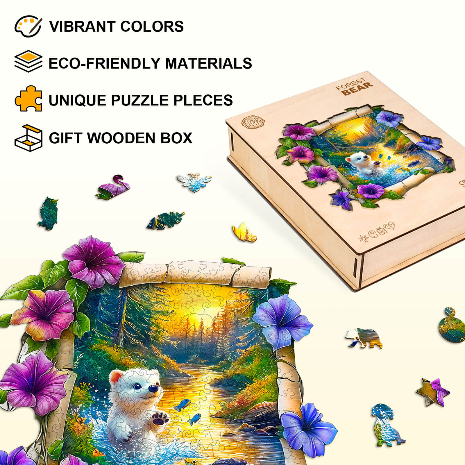 Wald Bär Holzpuzzle