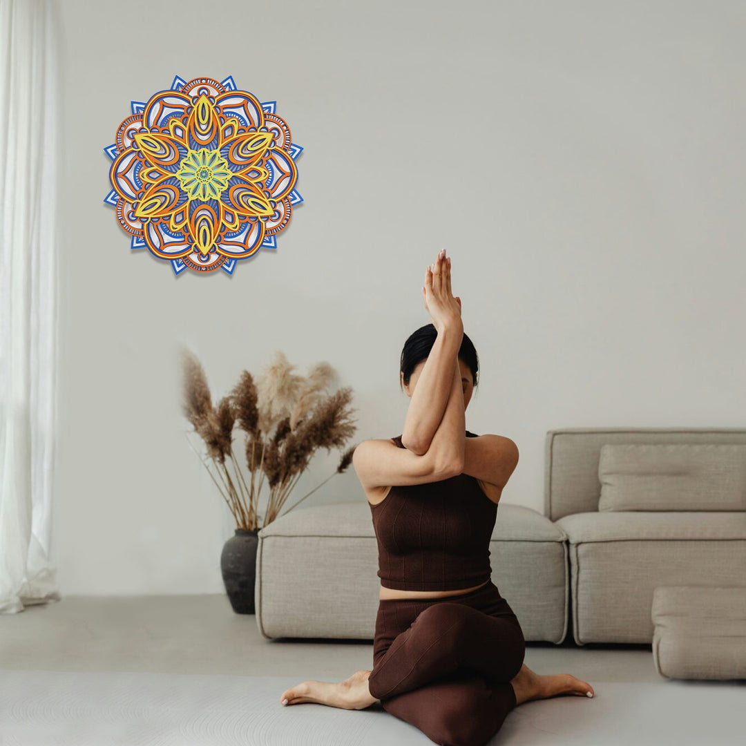 Wooden Mandala Atmosphere Light-Vibrant Spiral