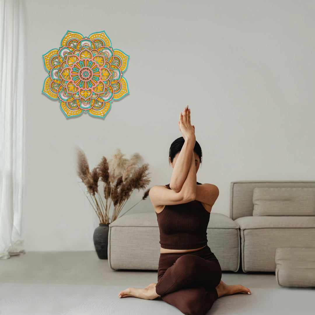 Wooden Mandala Atmosphere Light-Golden Radiance