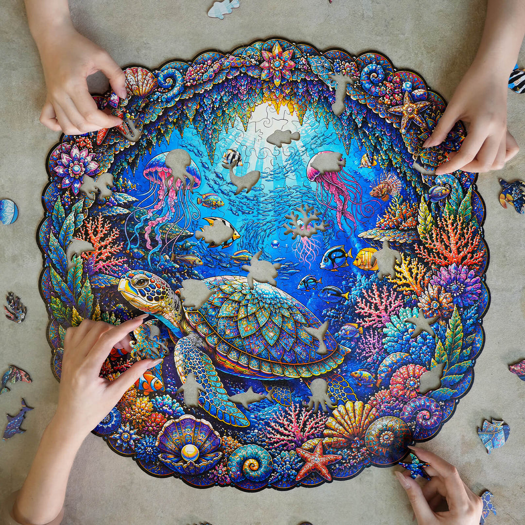 Sunlit Abyss Wooden Jigsaw Puzzle