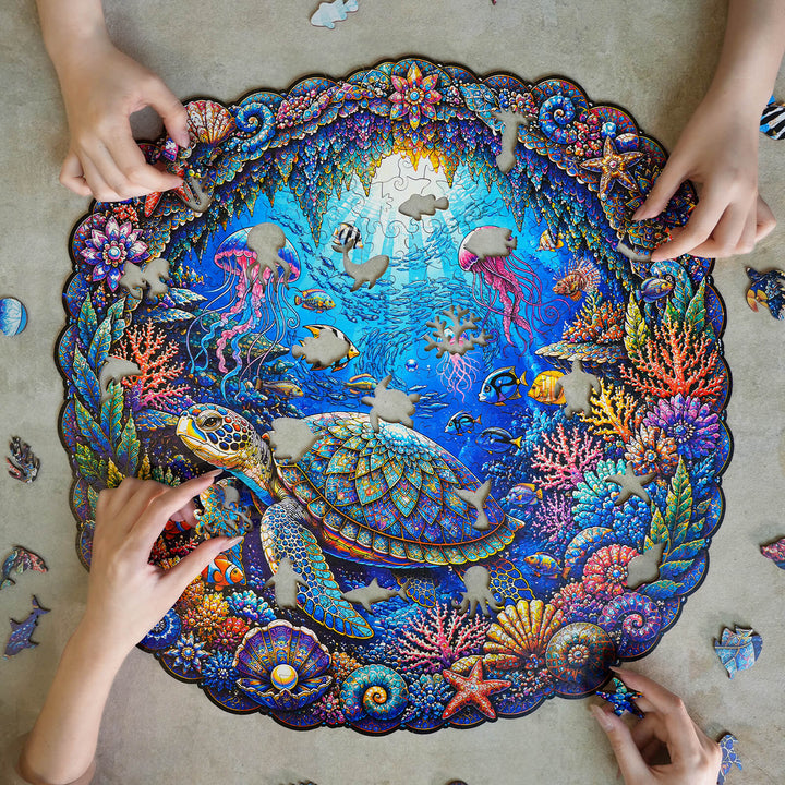 Sunlit Abyss Wooden Jigsaw Puzzle