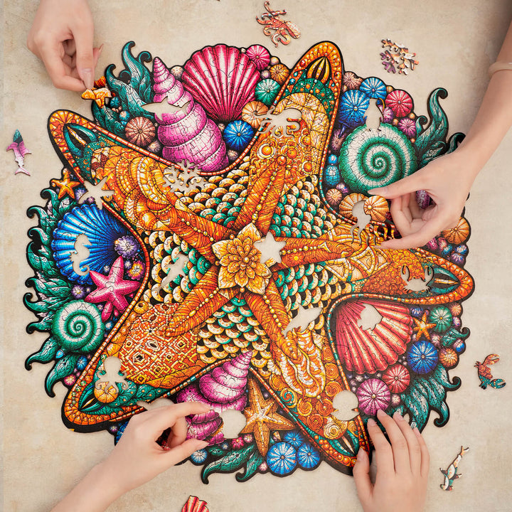 Star of the Reef Starfish Wooden Jigsaw Puzzle