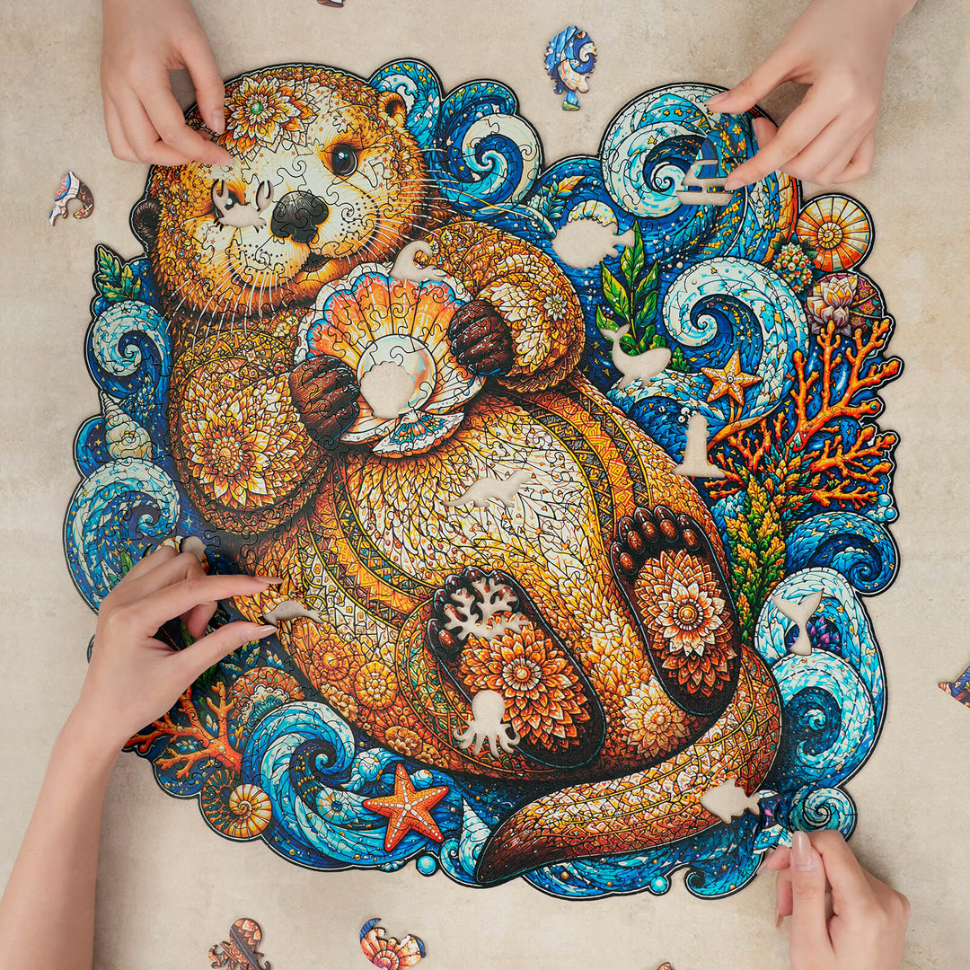 Treasure Keeper Otter Wooden Jigsaw Puzzle
