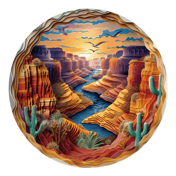 Canyon Sunset Layers 1000 Piece Puzzle