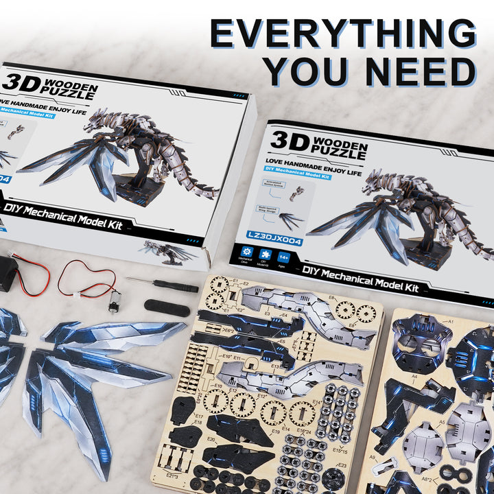 3D Wooden Mechanical Kit - Mechanical Dragon
