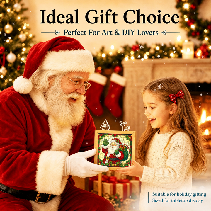 Acrylic Puzzle Night Light - Gift Giving Santa