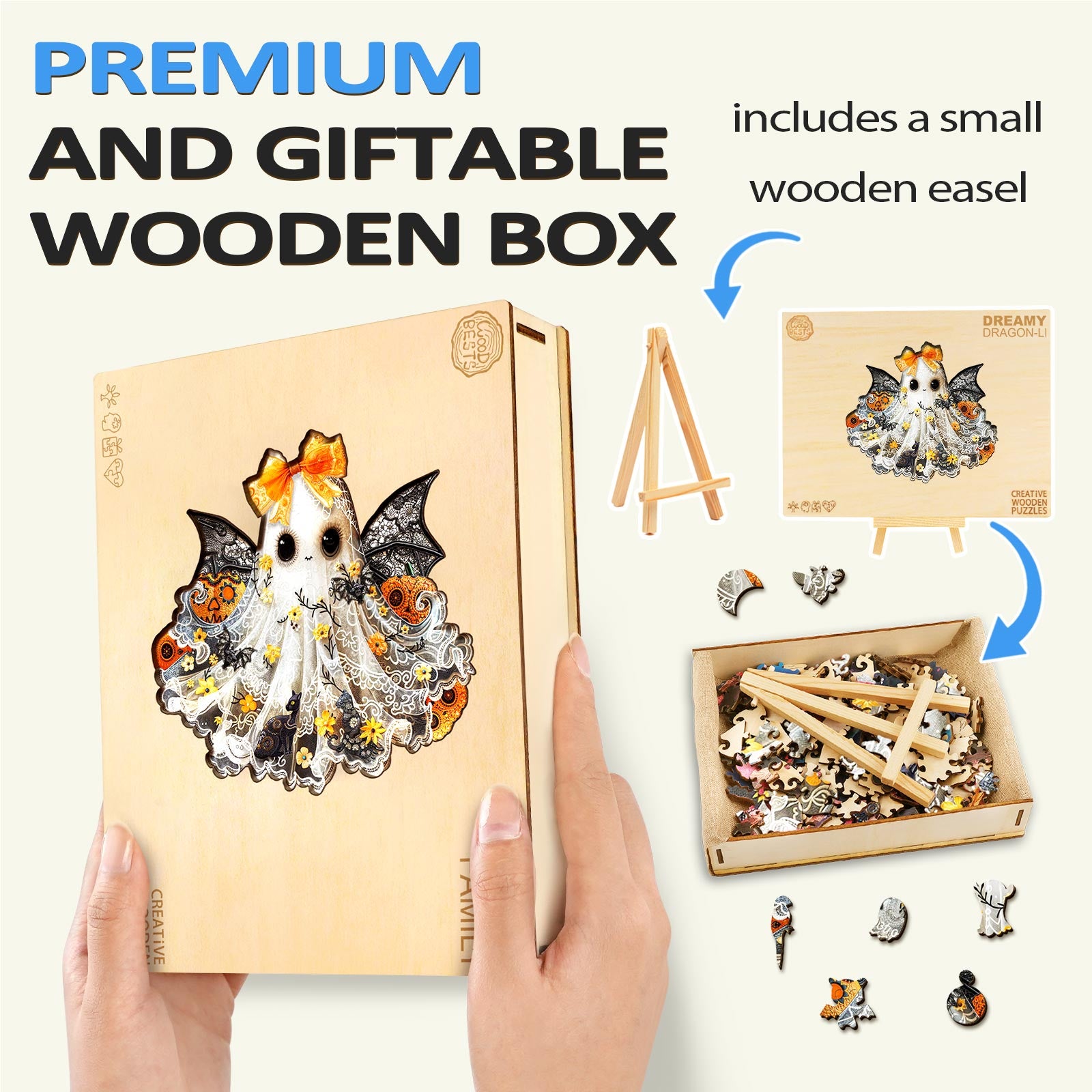 Little Miss Ghost Wooden Jigsaw Puzzle