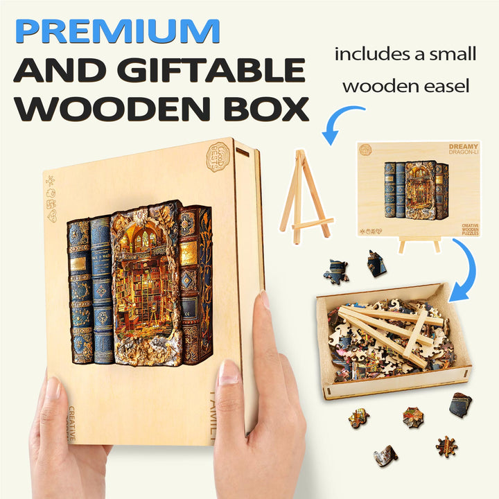 Story Realm Tome Wooden Jigsaw Puzzle