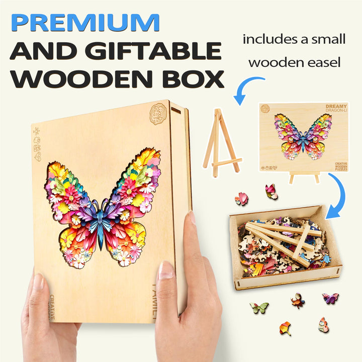 3D Buntes Schmetterling Holzpuzzle