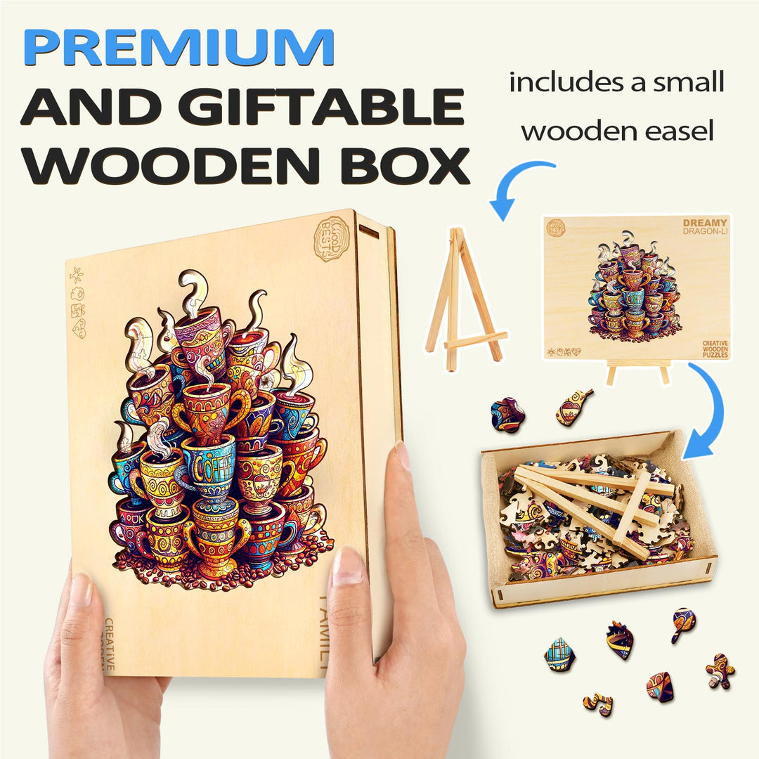 Rompecabezas de Madera Sueños de Café