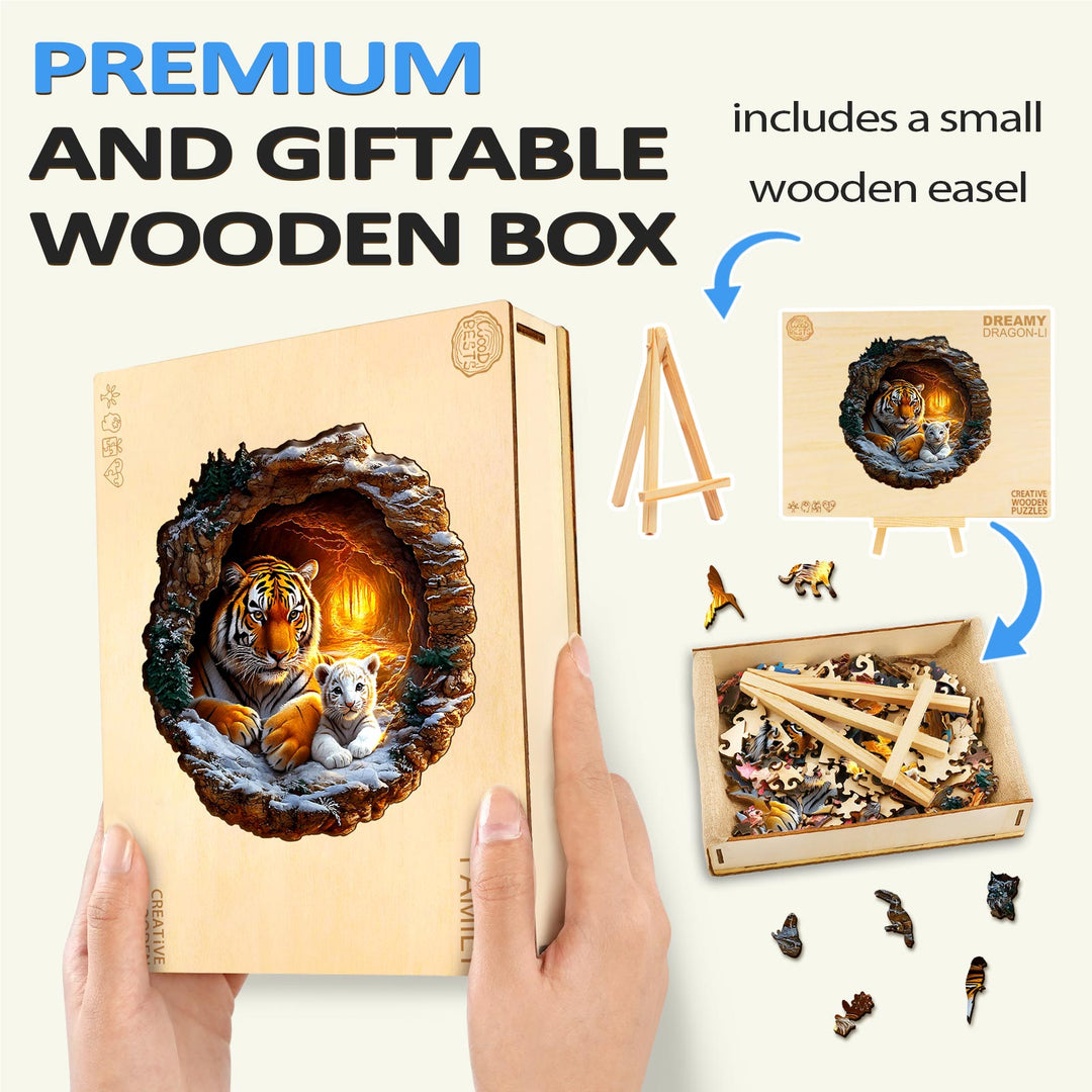 Tiger Family-2 Wooden Jigsaw Puzzle