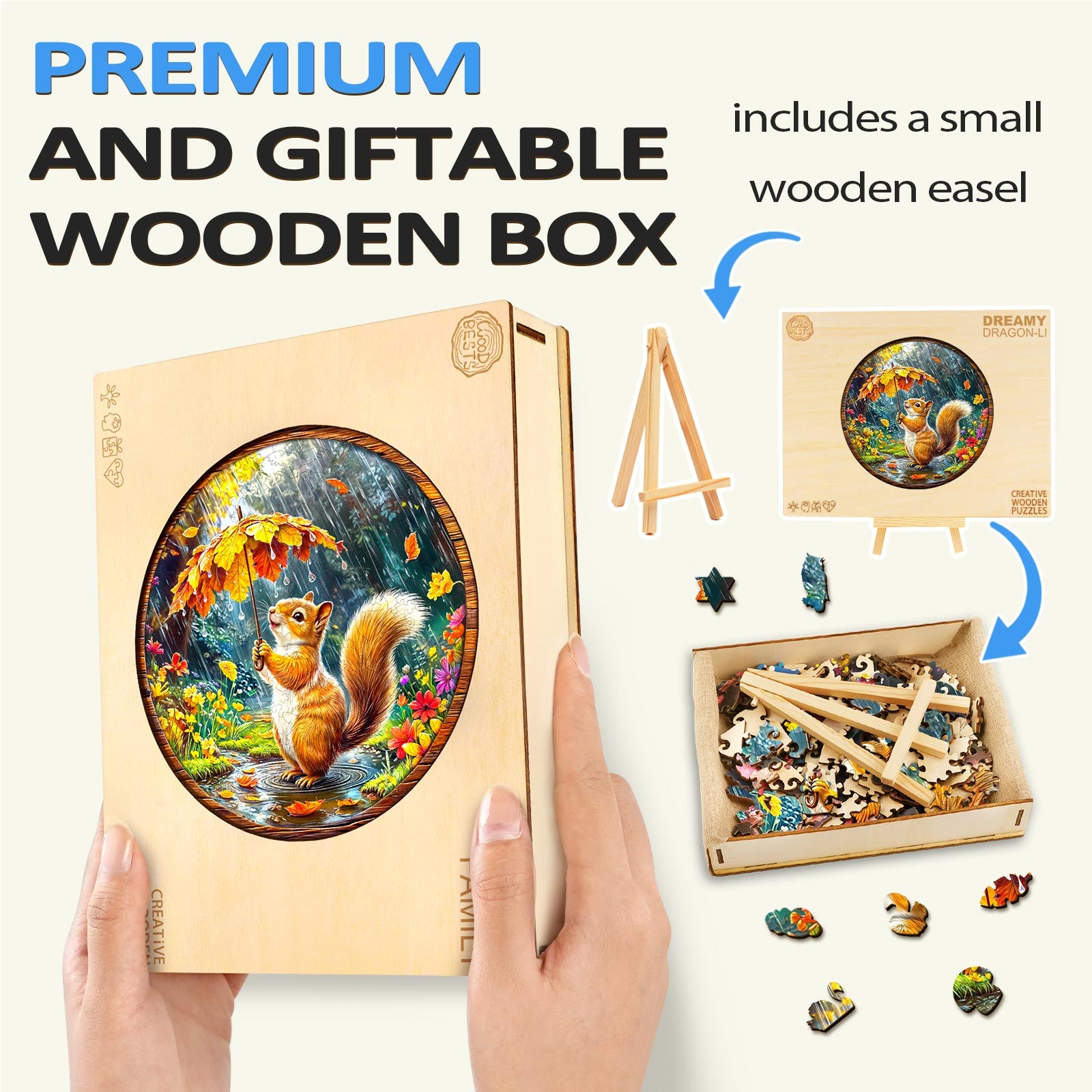 Squirrel Dreams Wooden Jigsaw Puzzle