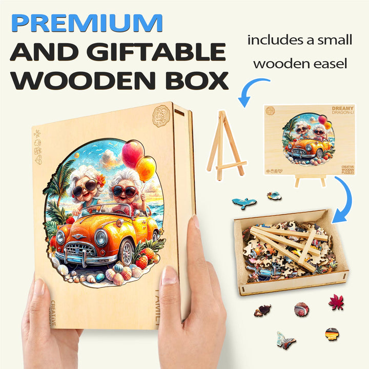 Jigsaw Puzzle en Bois Joyeuse Grand-mère