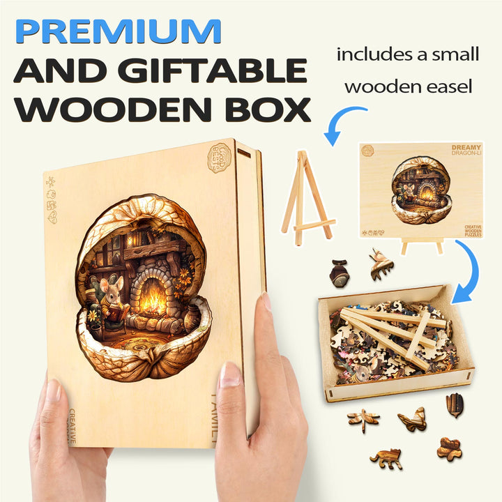 Mouse's Walnut House Wooden Jigsaw Puzzle