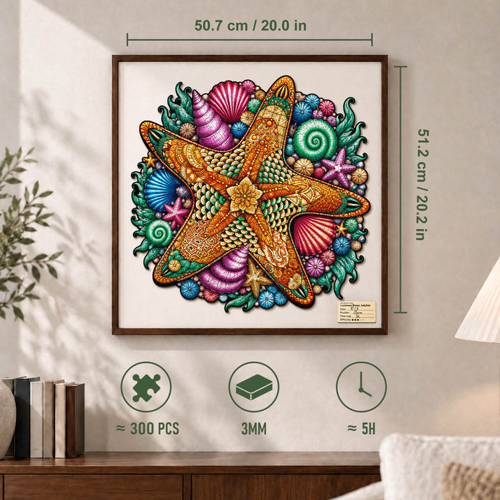Star of the Reef Starfish Wooden Jigsaw Puzzle