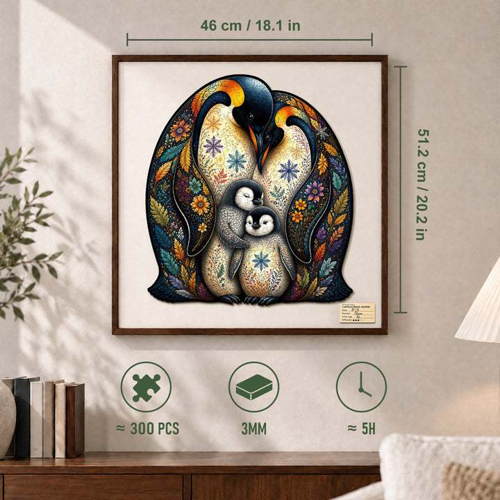 Polar Sanctuary Penguins Wooden Jigsaw Puzzle