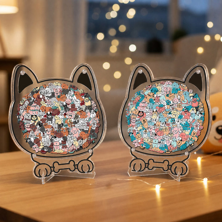 Acrylic Jigsaw Puzzle Suncatcher - Puppy Party