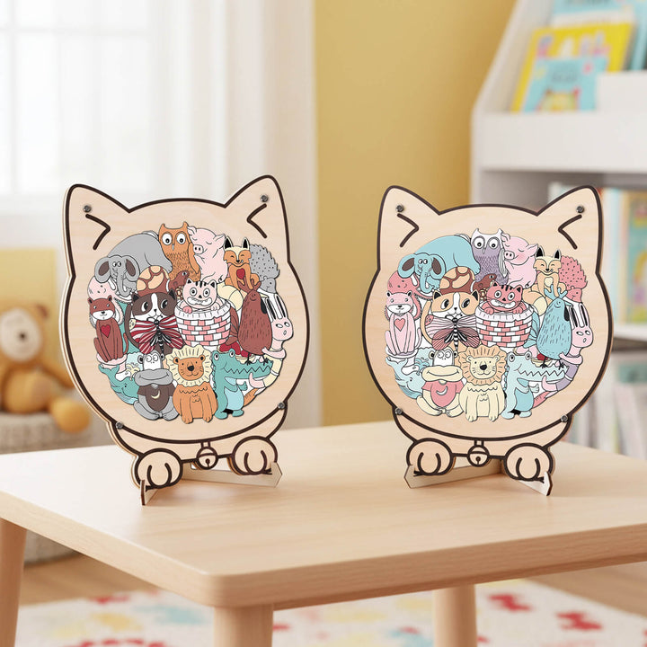 Cute Animal Shaped Wooden Puzzle for Baby