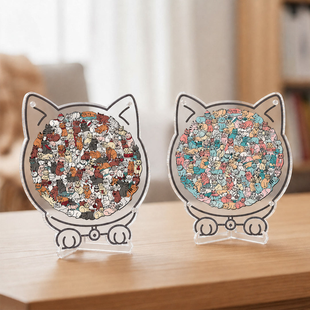 Acrylic Jigsaw Puzzle Suncatcher - Kitten Club