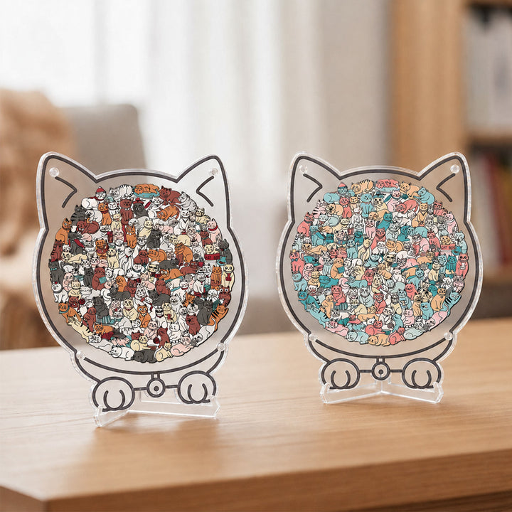 Acrylic Jigsaw Puzzle Suncatcher - Kitten Club