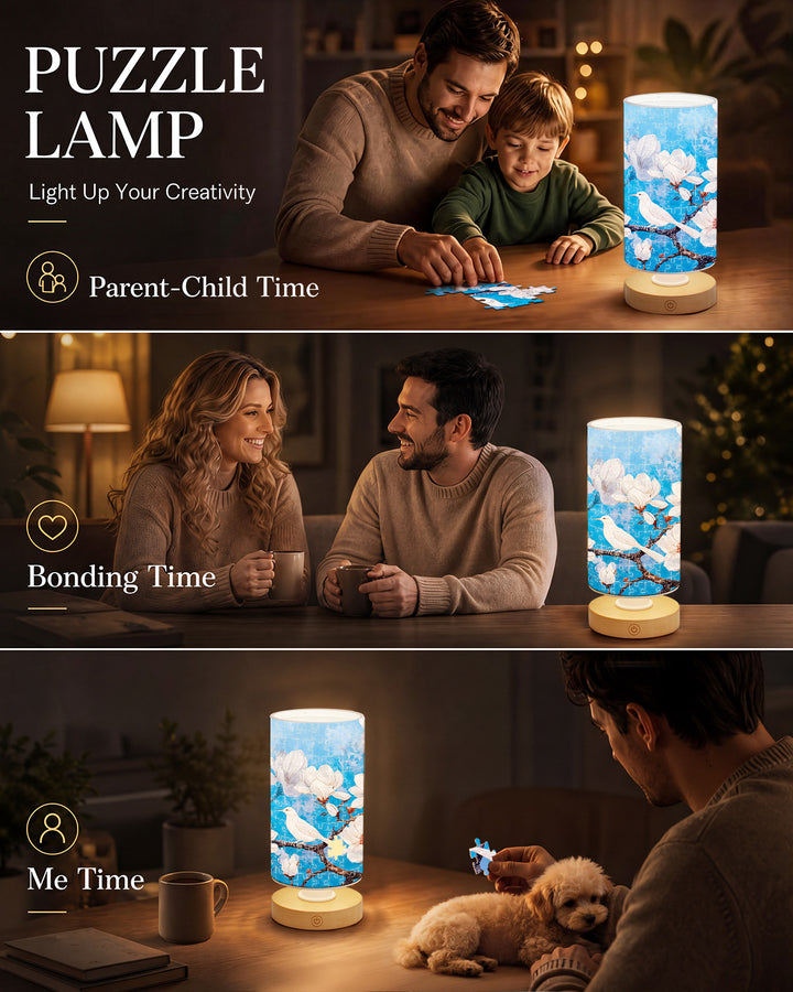 DIY Dimmable Acrylic Puzzle Lamp - Whispers of Magnolia Spring