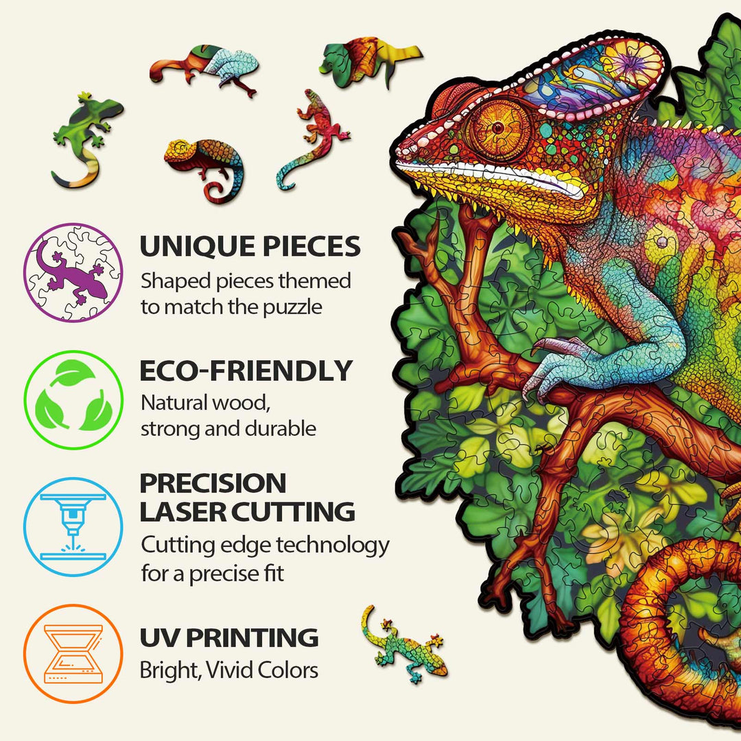 Chameleon Wooden Jigsaw Puzzle