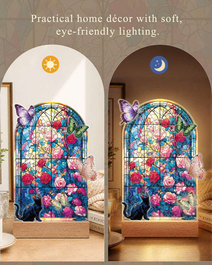 Acrylic Puzzle Landscape Light-Garden Butterflies