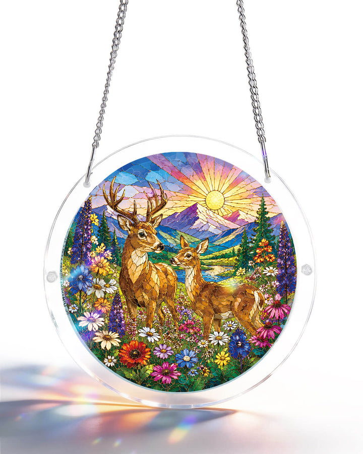 Acrylic Jigsaw Puzzle Suncatcher - Meadow Sunrise