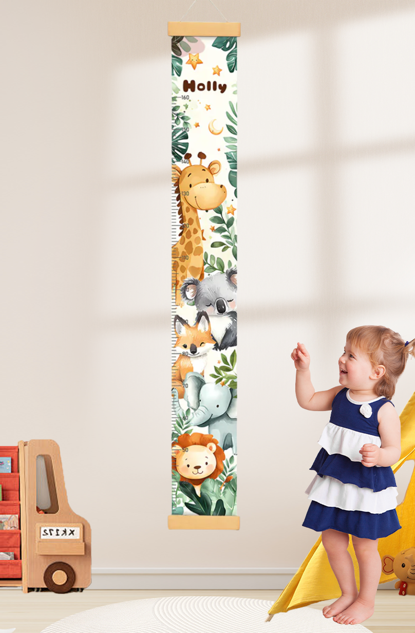 Forest Ruler Personalized Forest Theme Hanging Canvas Height Ruler – Woodbests