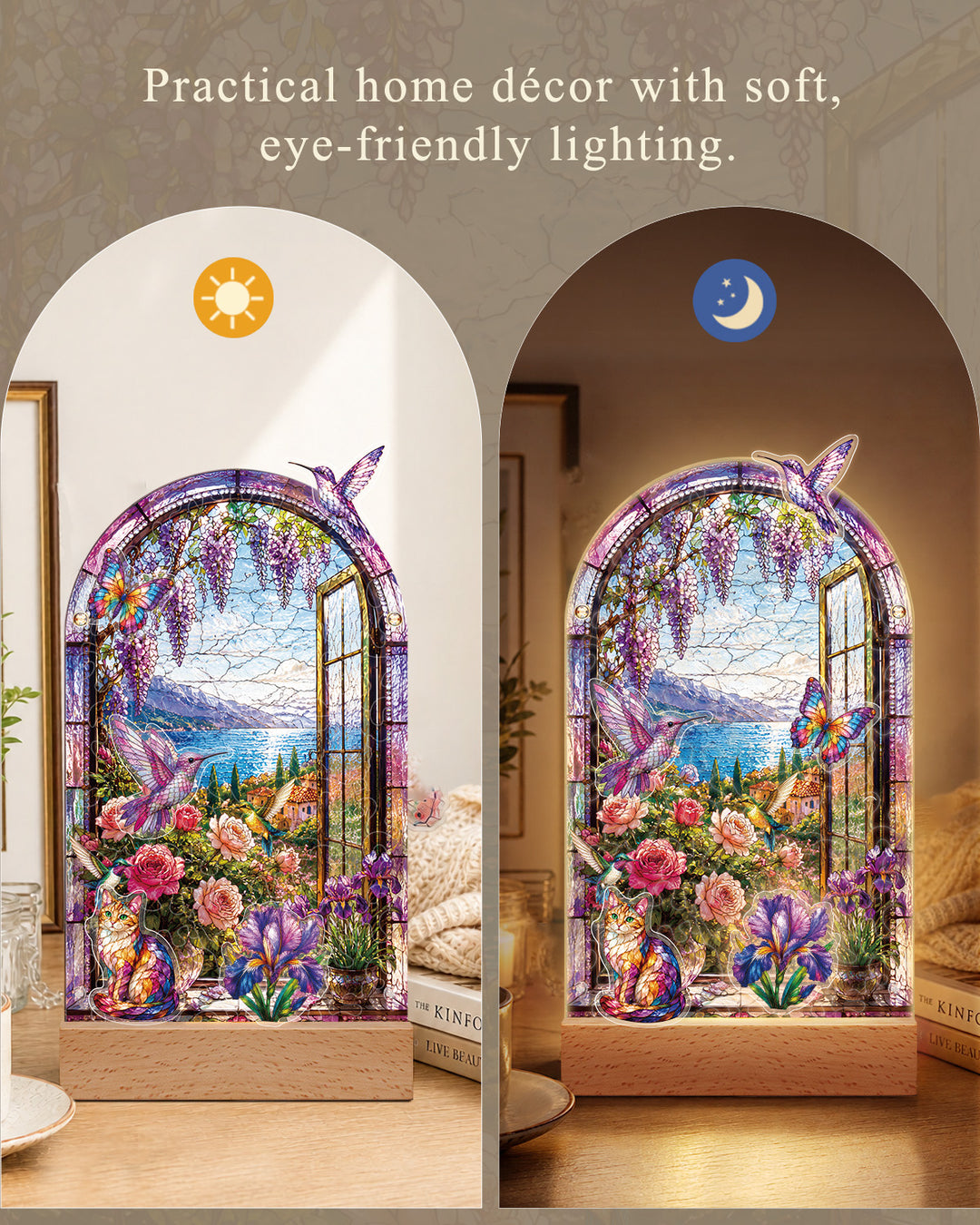 Acrylic Puzzle Landscape Light-Purple Lavender