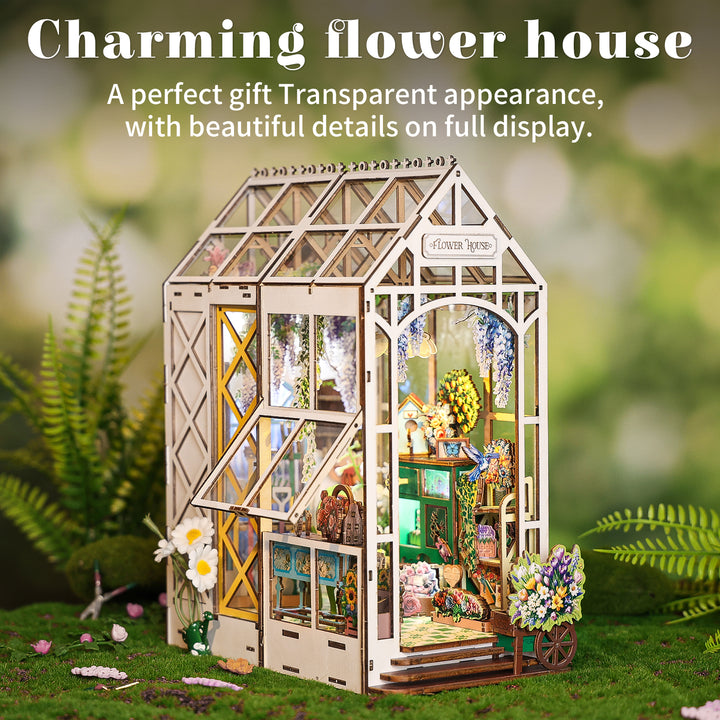 Flower House - DIY Flower House Kit,3D Wooden Puzzle