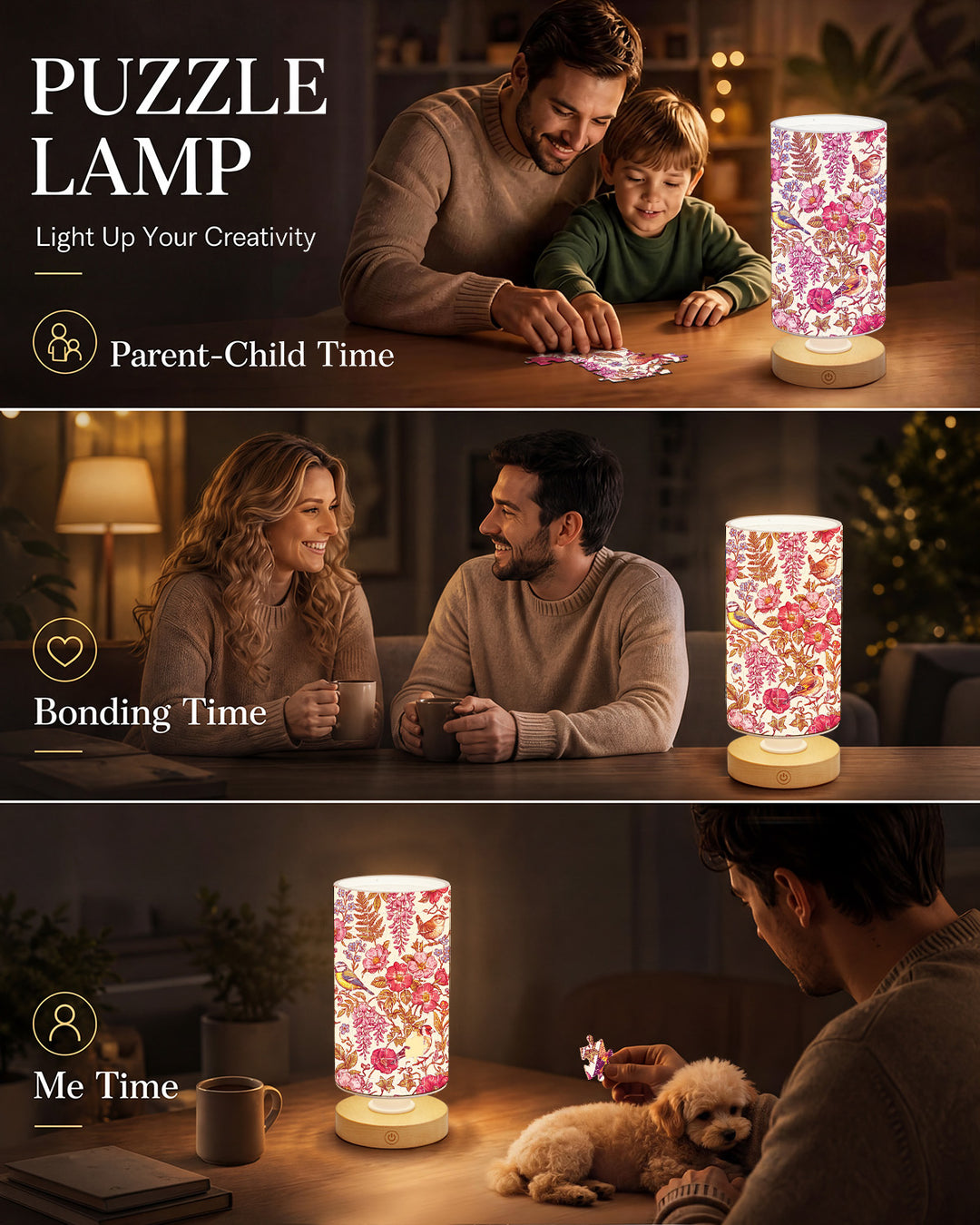 DIY Dimmable Acrylic Puzzle Lamp -Secret Garden Whispers