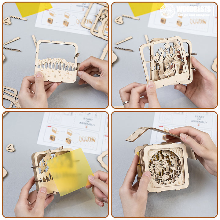 DIY Forest Adventure Kit, 3D Wooden Puzzle Night Light