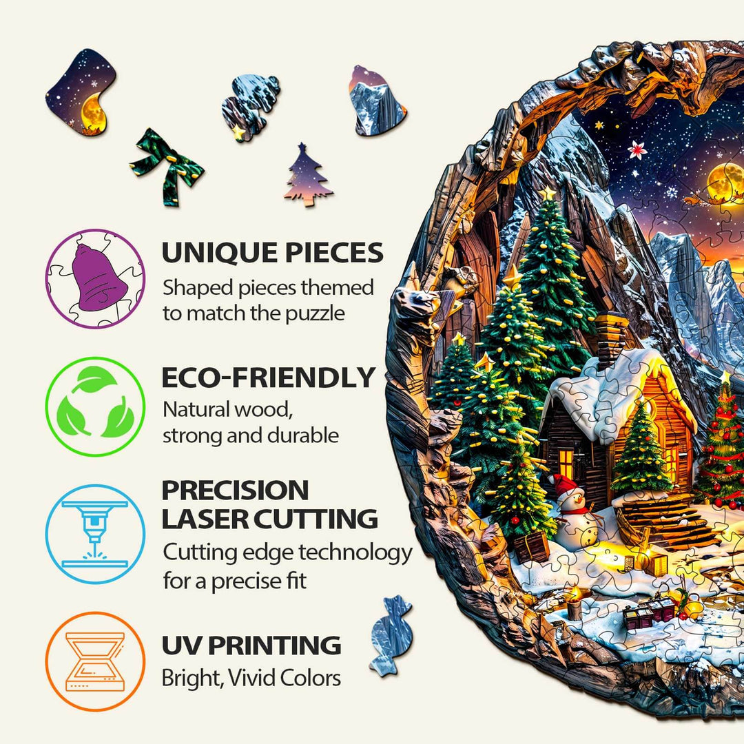 3D Christmas Eve Wooden Jigsaw Puzzle