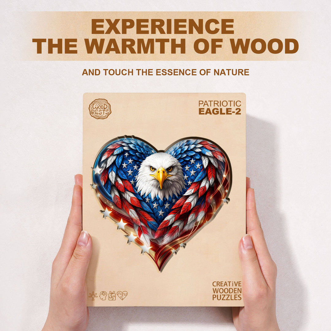 Puzzle en bois Eagle-2 patriotique