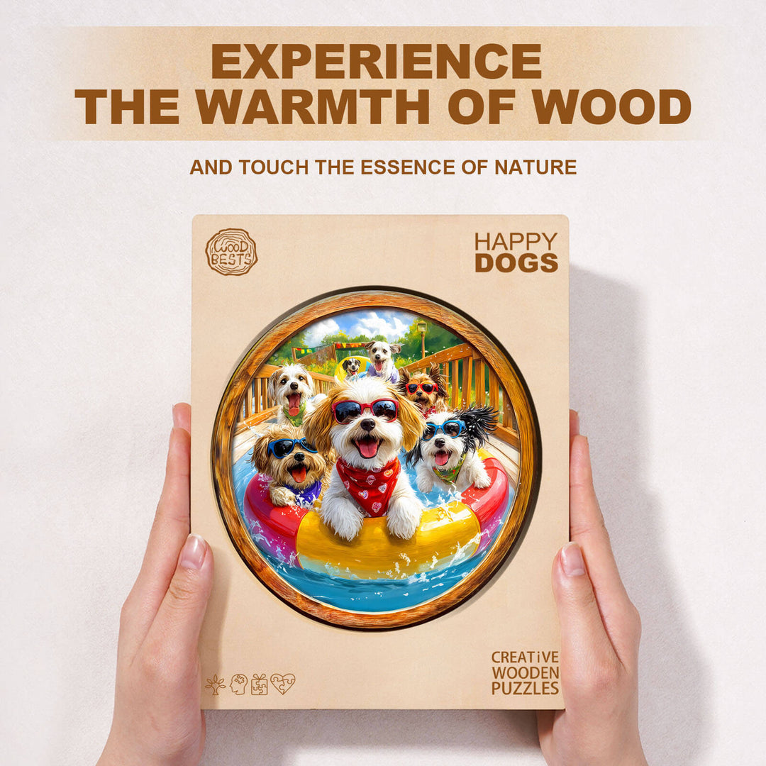 Happy Dogs Wooden Jigsaw Puzzle