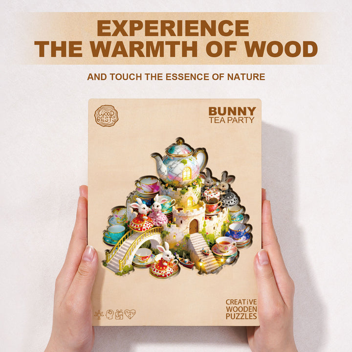 Bunny Tea Party Wooden Jigsaw Puzzle