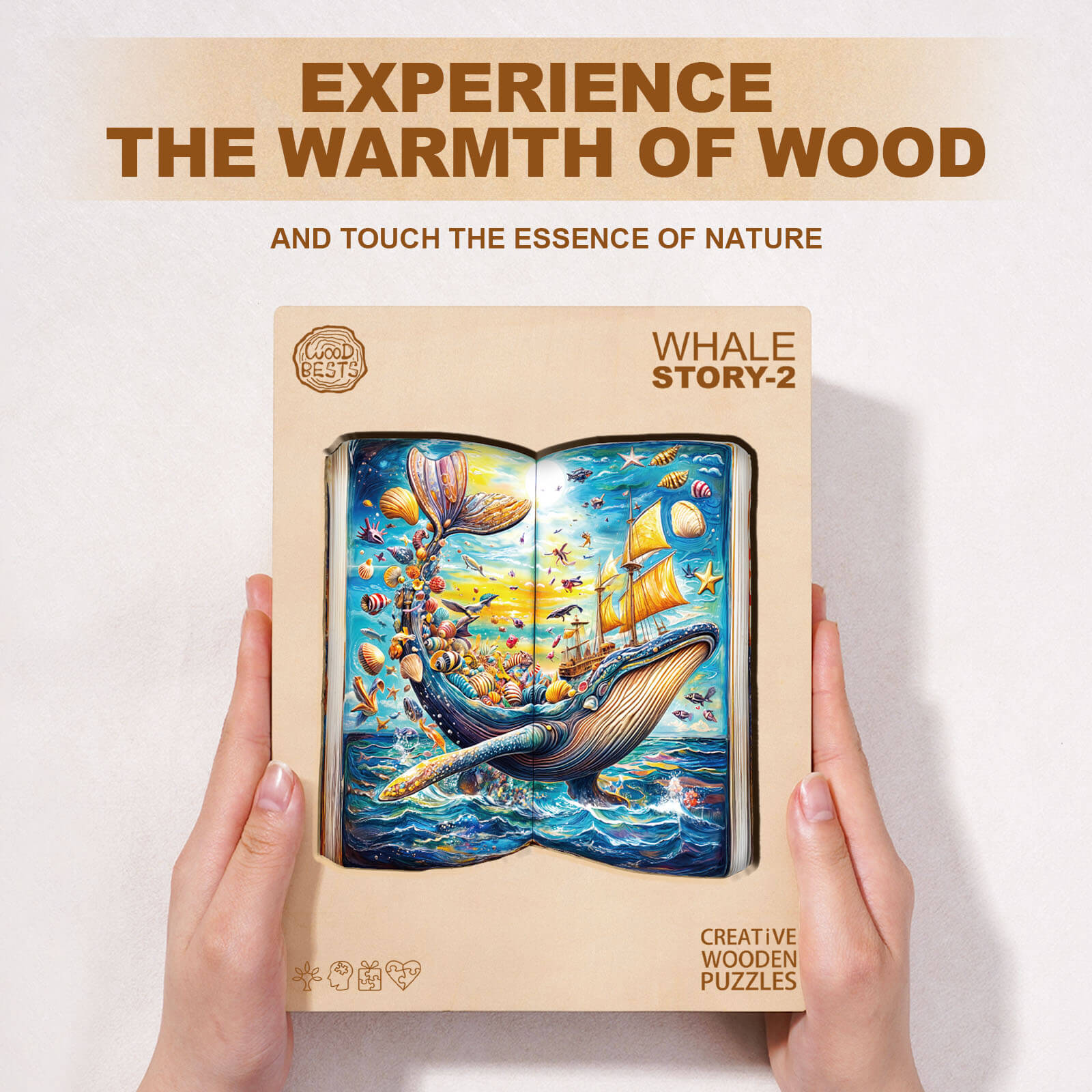 Whale Story-2 Wooden Jigsaw Puzzle