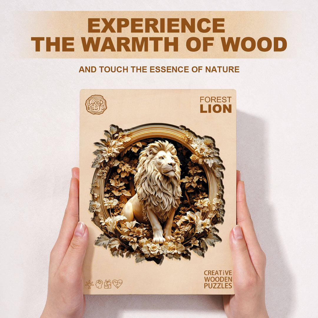 Forest lion Wooden Jigsaw Puzzle