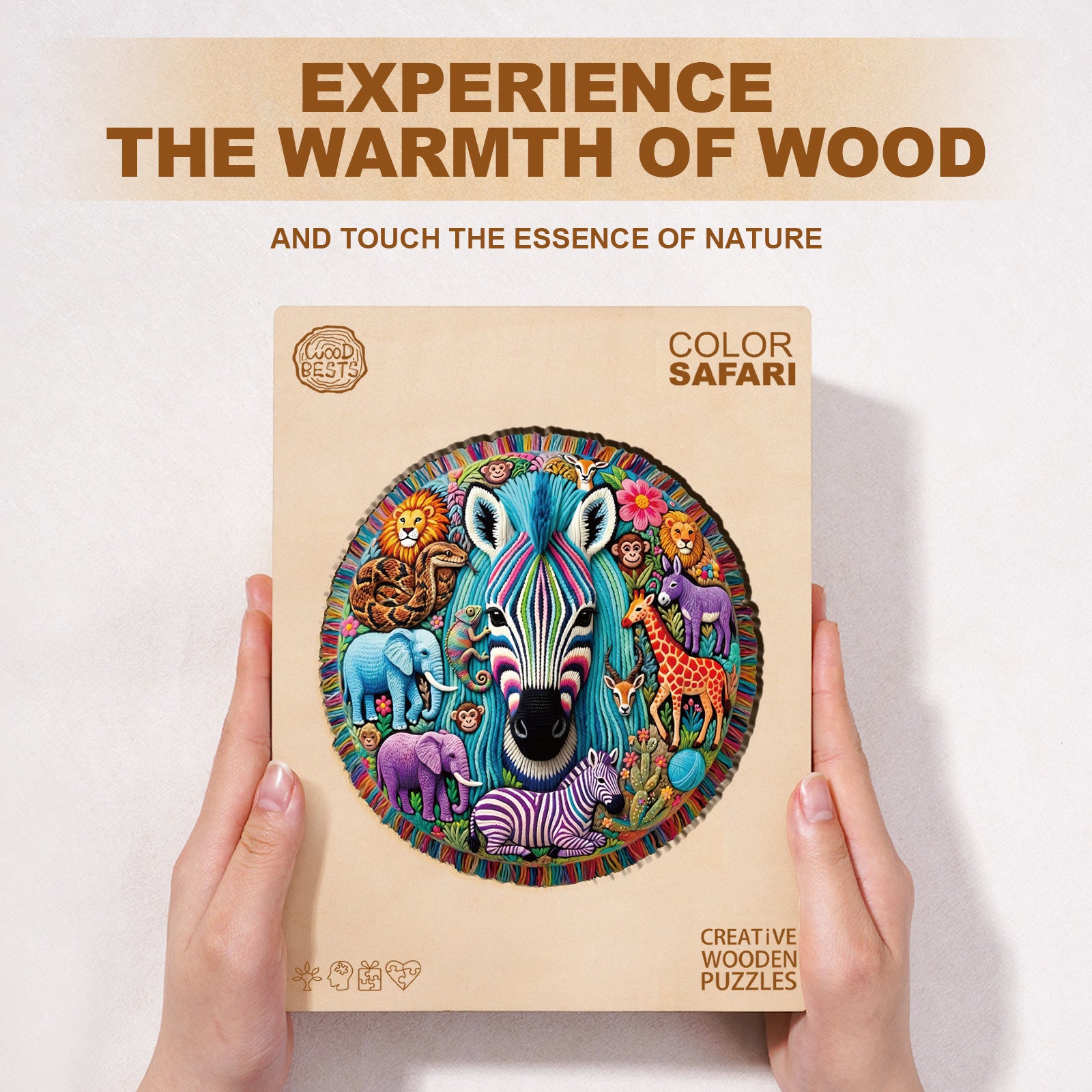 Color Safari Wooden Jigsaw Puzzle