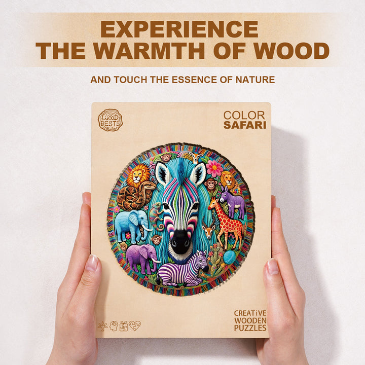 Color Safari Wooden Jigsaw Puzzle