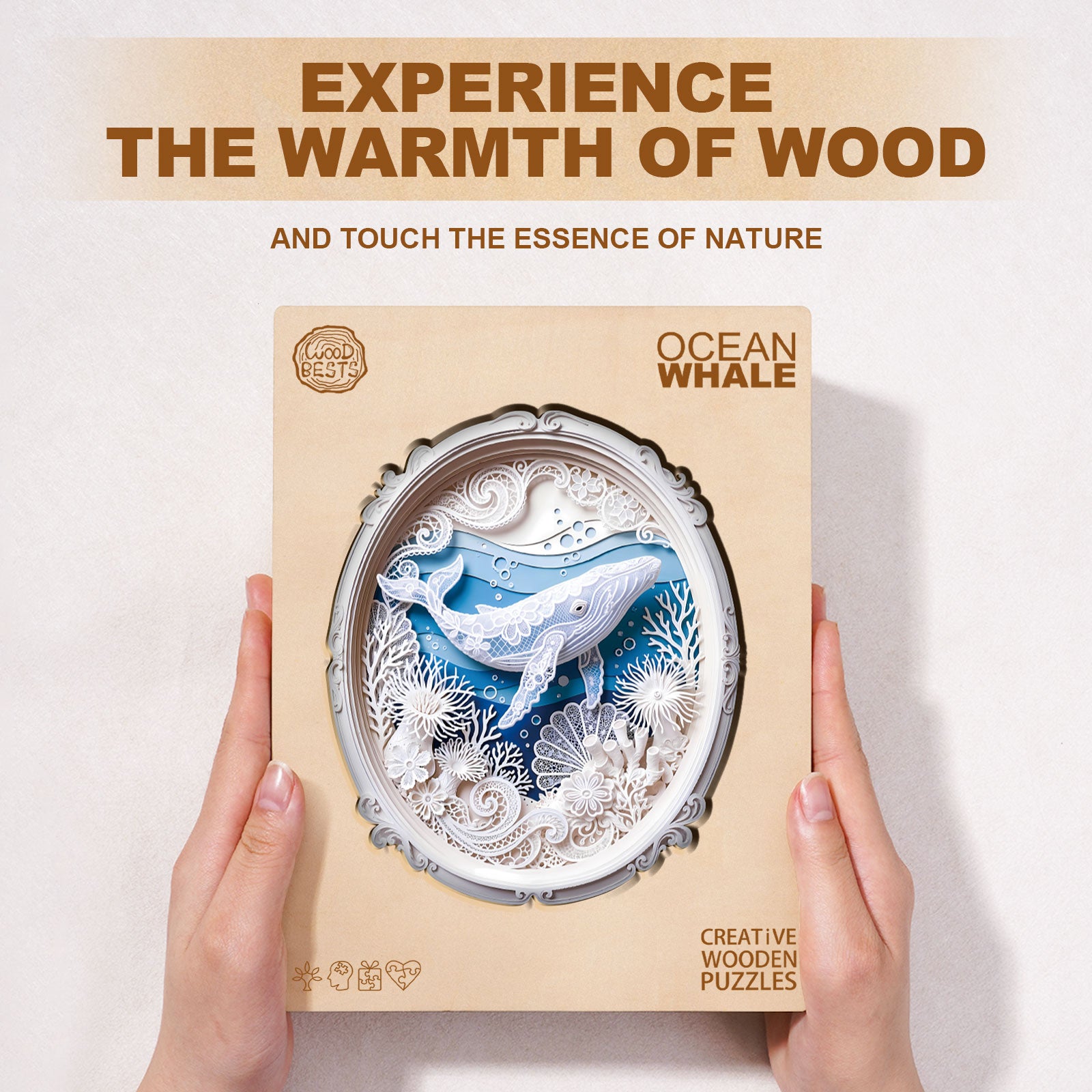 Ocean Whale Wooden Jigsaw Puzzle