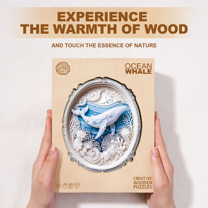Ocean Whale Wooden Jigsaw Puzzle