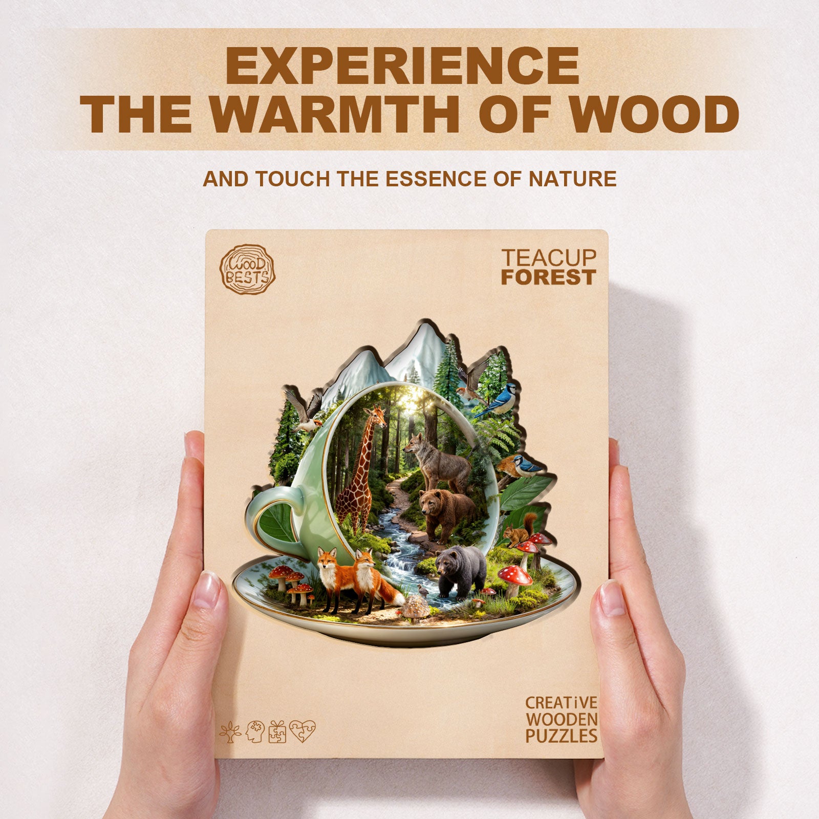 teacup forest Wooden Jigsaw Puzzle