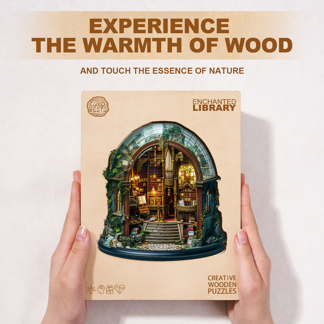 Enchanted Library Wooden Jigsaw Puzzle