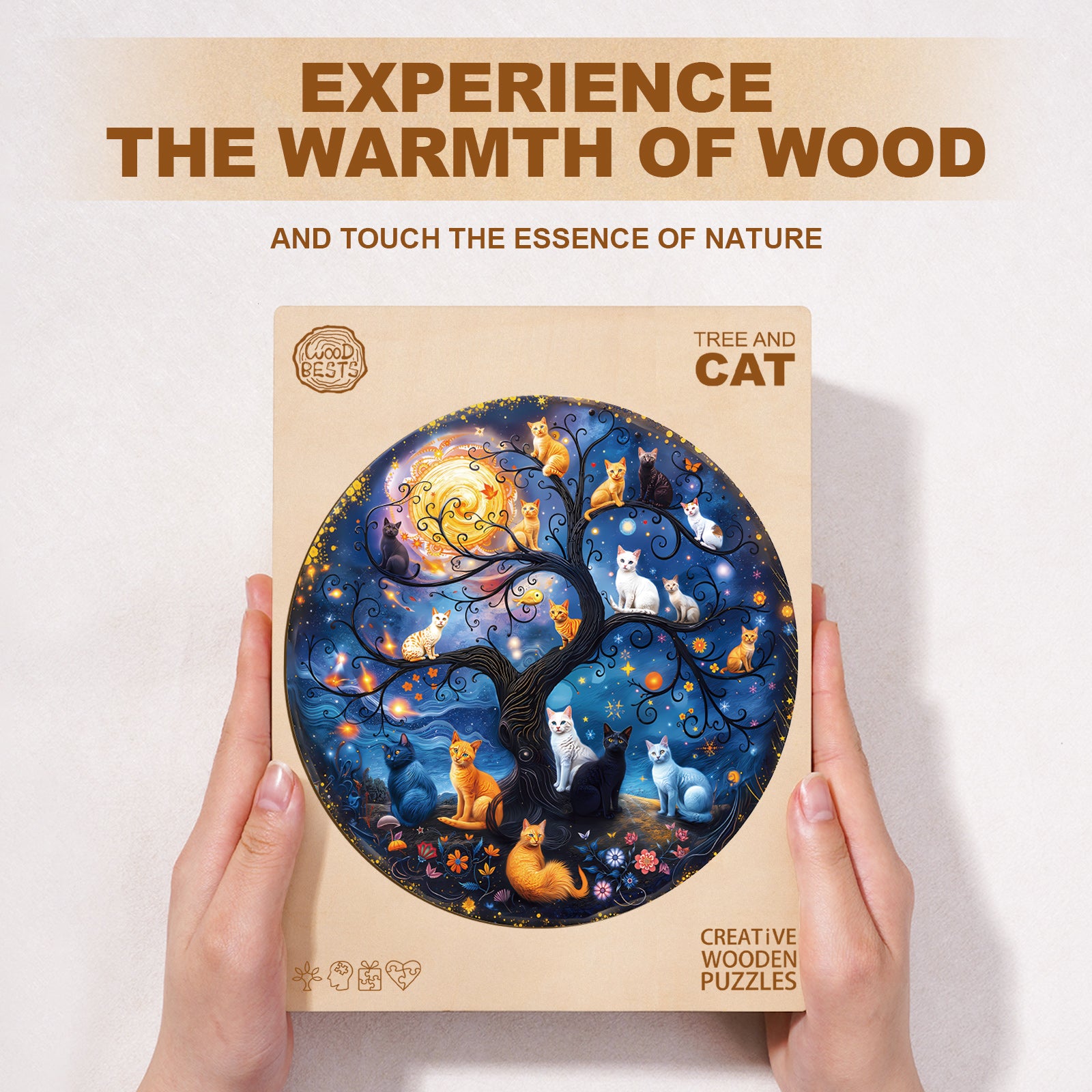 Puzzle en bois Arbre et Chat