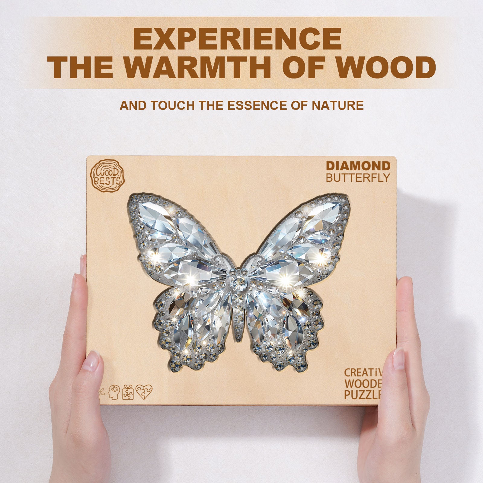 Diamond Butterfly Wooden Jigsaw Puzzle