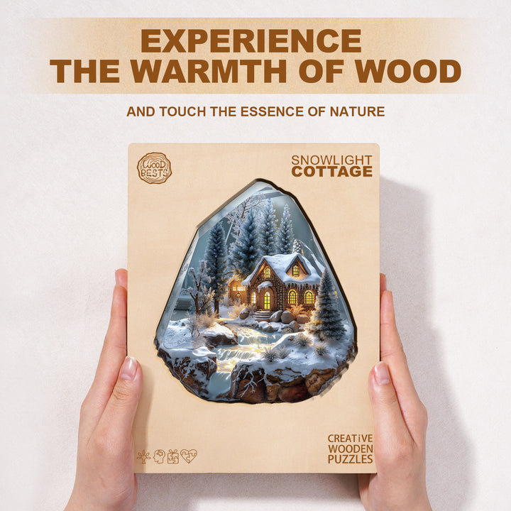 Snowlight Cottage Wooden Jigsaw Puzzle