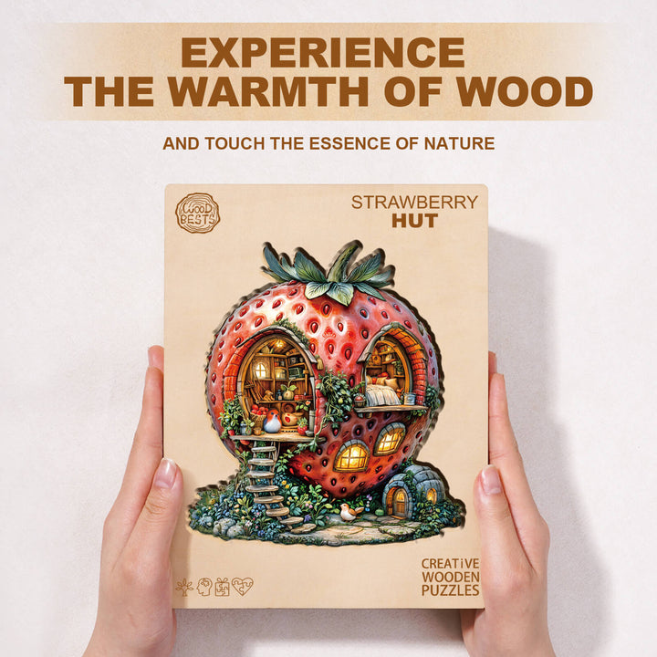 Strawberry Hut Wooden Jigsaw Puzzle