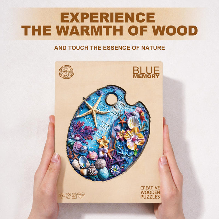 Blue Memory Wooden Jigsaw Puzzle